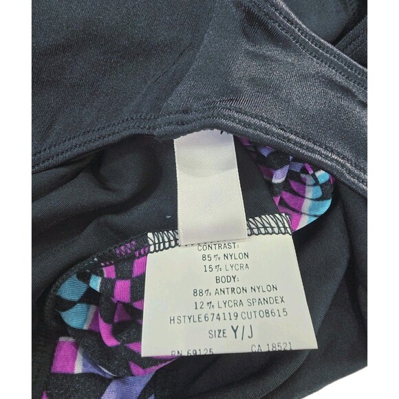 Gilda Marx Vintage High Neck Keyhole Geometric Dance Leotard Adult XS (Y/J) NWT - Picture 8 of 14